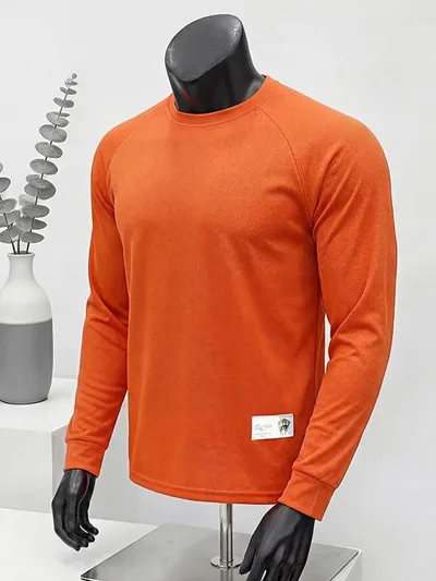 Tシャツ メンズ 男性用 スポーツウェア トレーニングウェア バスケットボール 吸湿速乾 長袖 ラウンドネック ポリエステル 春秋 スポーツ