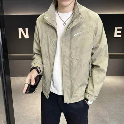 ジャケット メンズ アウター ブルゾン ジャンパー 工装 ワークジャケット スタンドカラー 立ち襟 紳士服 上着 羽織り ライトアウター カジュアル ビジネス 通勤 通学 おしゃれ かっこいい 春 秋 冬服 スプリング