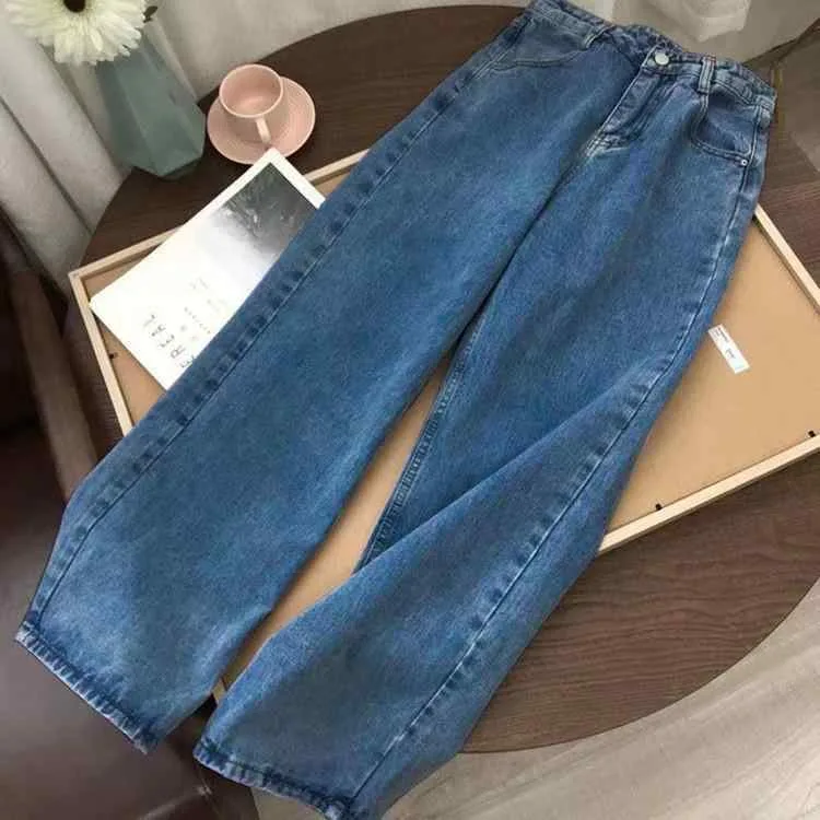 ジーンズ レディース デニム パンツ ジーパン ストレート ハイウエスト ズボン ボトムス ワイドパンツ ゆったり レトロ ヴィンテージ風 ルーズ ロング丈 フルレングス カジュアル 通学 通勤 脚長 美脚