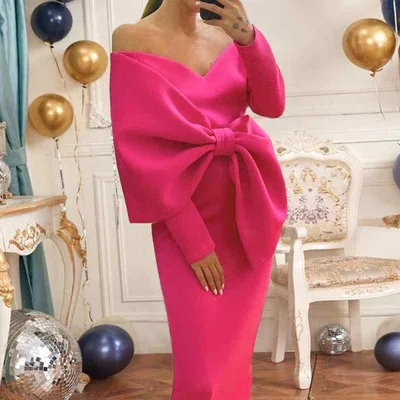 Women's Dress, Large Size, Deep V Neck, Ribbon, High Waist, Tight, Sexy, Party Dress, Invitations, Receptions, After-Parties, Formal, Plain, Maxi Length, Long Dress, Chubby, Elegant, Beautiful