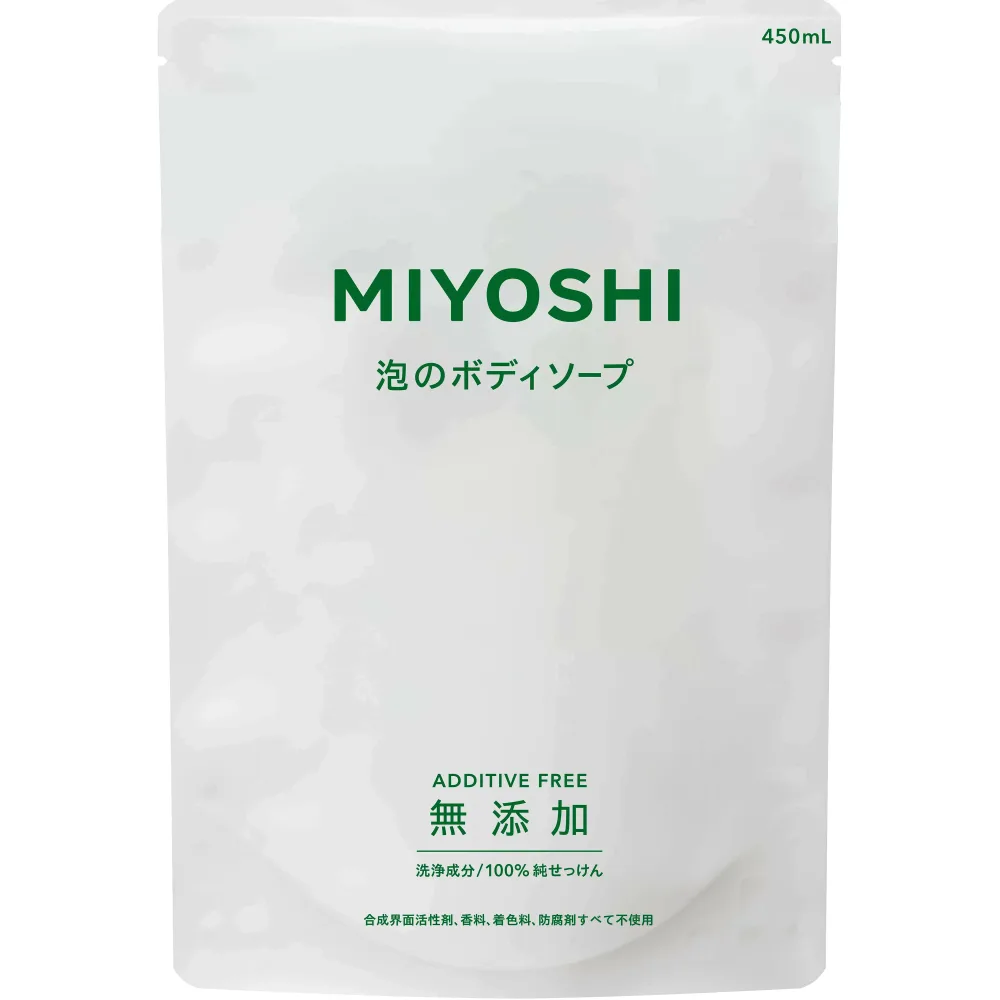ミヨシ石鹸 無添加せっけん 泡のボディソープ 詰替 450ml×1
