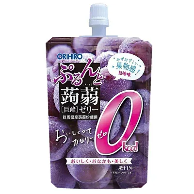 オリヒロ ぷるんと蒟蒻ゼリー 巨峰 スタンディング 130gx8