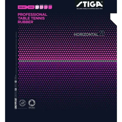 STIGA スティガ 粒高ラバー HORIZONTAL 20 ホリゾンタル 20 RED 中 卓球ラバー 1711200517 ラフィートスポーツ