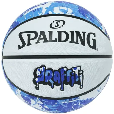 SPALDING スポルディング グラフィティ ブルー×ホワイト ラバー SZ6 85-510J バスケットボール 競技ボール6号 85510J
