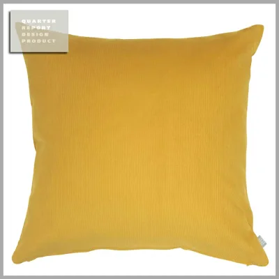 ◆新生活応援!ポイント10倍!◆【メール便可】QUARTER REPORT(クォーターリポート)Cushion Cover【クッションカバー】45×45※クッション中材別売Rib (リブ) 色:マスタード