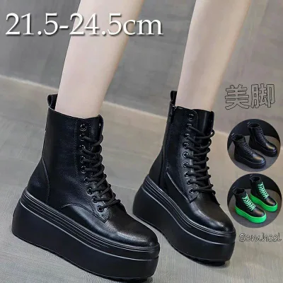 ブーツ レディース 厚底 ショートブーツ レディース ショートブーツ 厚底 ぺたんこ 歩きやすい ヒール8cm フラット コスプレ 大きいサイズ ブーツ 編み上げ 厚底ブーツ 大きい 疲れない ブーツ 厚底 ブーツ 歩きやすい おしゃれ コスプレ 黒 グリーン