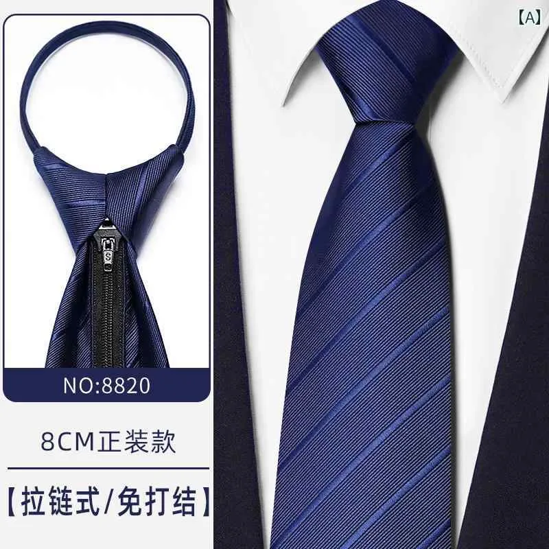 ネクタイ ビジネス メンズ 男性用 ブルー ネクタイ フォーマル ビジネス ジッパー スタイル ウェディング 新郎 自由に 結ぶ メンズ ハンド タイ ブラック ノット フリー