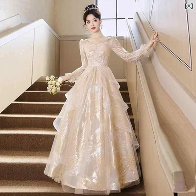 Evening dress for ladies, autumn/winter, luxurious, light, elegant, classy, sophisticated, coming-of-age ceremony, graduation ceremony, party, dinner, host, unique design, individual style, formal
