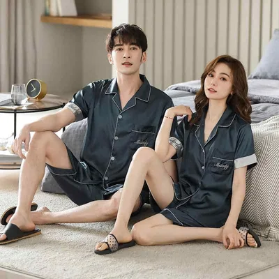 パジャマ セットアップ 男女兼用 メンズ レディース 半袖 ショートパンツ 上下セット 夫婦 カップル お揃い ルームウェア 部屋着 ナイトウェア 再生繊維 接触冷感 ゆったり 大きいサイズ 体型カバー 着痩せ お腹周りカバー 二の腕カバー 通気性 吸湿