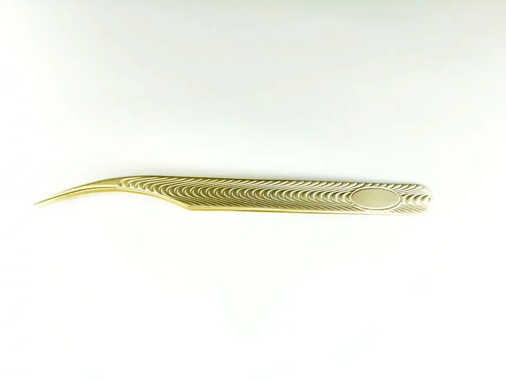 カーブA ツイーザー まつげエクステンション用 マットゴールド プロ用 まつ毛エクステ まつエク LASH シングルラッシュ フラットラッシュ ボリュームラッシュ