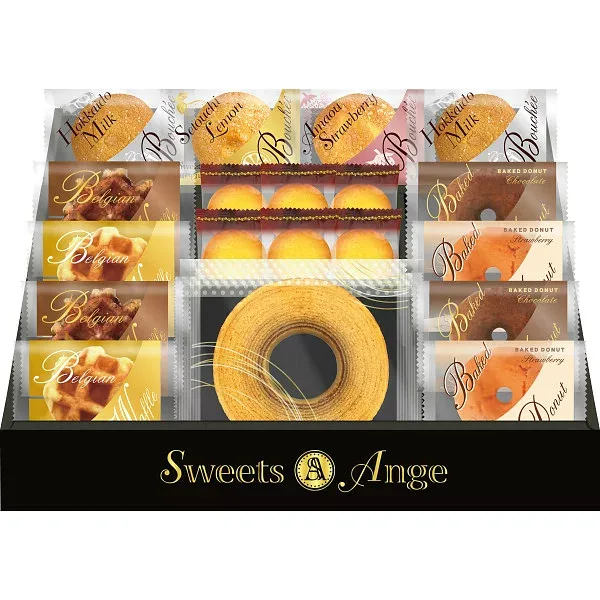 【 人気 ギフト 送料無料 】 ベルギーワッフル 焼き菓子セット プレーン ショコラ バウムクーヘン ベイクドドーナツ ストロベリー ショコラ ブッセ 北海道ミルク 瀬戸内レモン ... アソート ギフト おやつ 贈り物 洋菓子 スイーツアンジュ