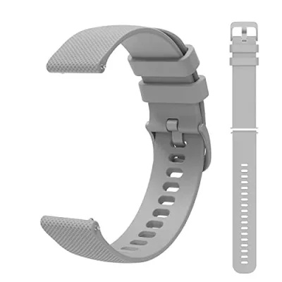 スマートウォッチ ベルト 20mm 時計バンド シリコン スポーツ ヨガ エクササイズ 防水 交換バンド 替えベルト Quick Releaseスマートウォッチバンド ベルト 防水 交換ベルト 替えバンド スポーツループ 軽量 通気性 調整簡単 (グレー 20mm)