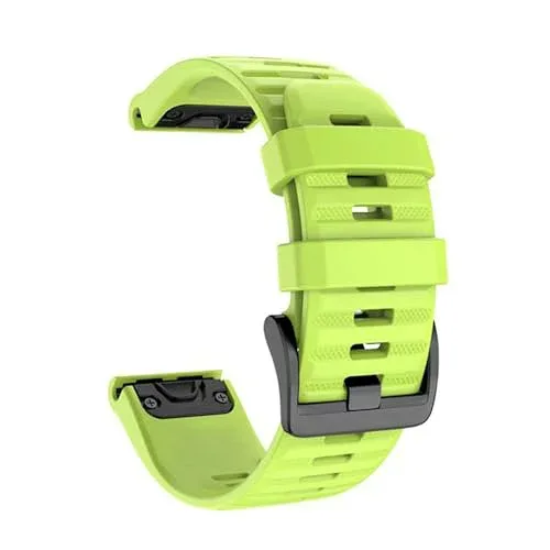 GARMIN Fenix 8 / Fenix 7X / Fenix 6X / Fenix 5X /Fenix 7/6/5 ベルト 22mm 交換ベルト クイックリリース 簡単 取り付け メンズ レディース カジュアル ビジネス シンプル (グリーン 22mm)