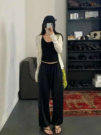 パンツ レディース 春夏 接触冷感 バルーン ジョガー テーパード ゆったり 大きいサイズ 体型カバー 着痩せ 細見え UVカット 吸湿速乾 伸縮性 カジュアル スポーツ ルームウェア 軽量 通気性 ウエストゴム ロング丈 長ズボン アウトドア ヨガ ウ