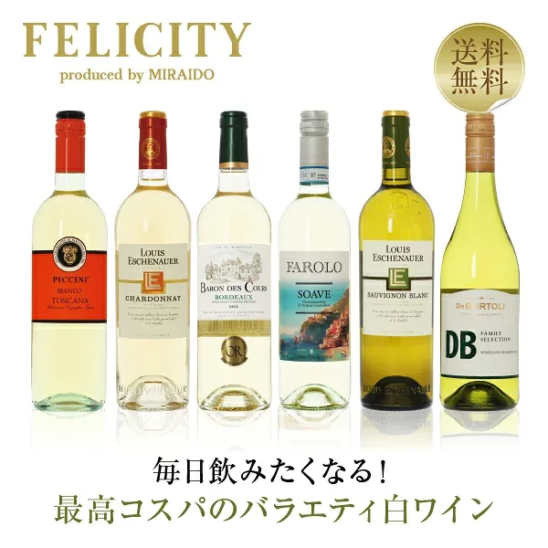 200円OFFクーポン対象 【11】毎日飲みたい!最高コスパワイン バラエティ 白ワイン 6本セット 第22弾 750ml×6 飲み比べ ワイン セット 【送料無料】【包装不可】