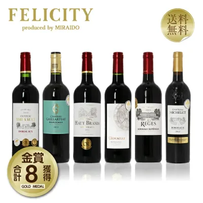250円OFFクーポン対象 厳選!金賞受賞ボルドー 赤ワイン 6本セット 第74弾 750ml×6 飲み比べ 金賞ワイン 金賞ボルドー ワイン セット 【送料無料】【包装不可】
