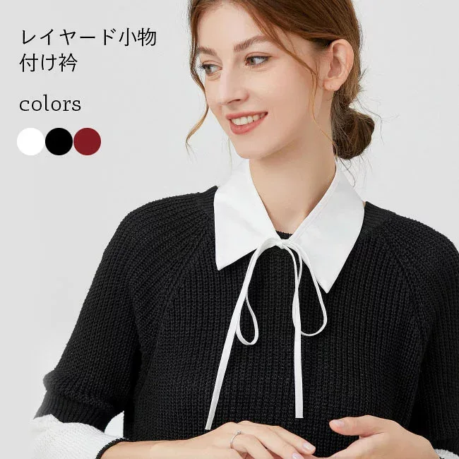 Layered Ladies Bowtie Ribbon Collar Square Collar Stylish Choker Collar with Ribbon Bowknot Retro Fashion Accessory Costume Cosplay Black White Wine Red
