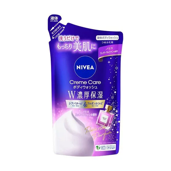 ニベア クリームケアボディウォッシュ パリスリッチパルファンの香り 詰替 (340ml)