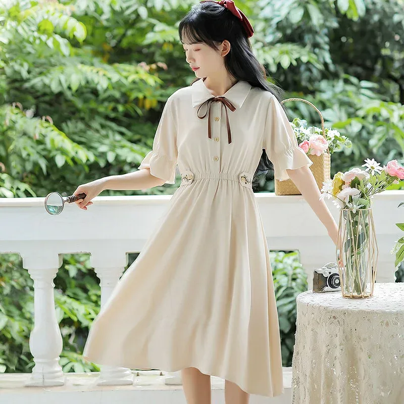ース ース 長袖 ース 女子 ース 着痩せ ース 膝丈 きれいめ 春秋 可愛い 日系女子中高生 高校生 ース ース 通学