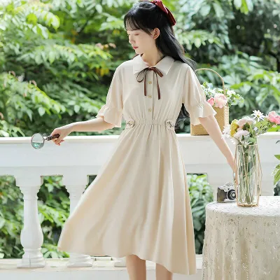 ース ース 長袖 ース 女子 ース 着痩せ ース 膝丈 きれいめ 春秋 可愛い 日系女子中高生 高校生 ース ース 通学