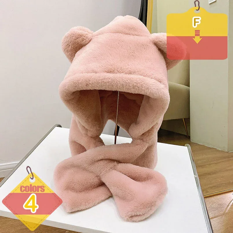 500円OFFクーポン 帽子 レディース 秋冬 帽子マフラーセット マフラー ファー帽 鹿の角 耳当て もこもこ帽子 保温 暖かい スカーフ 鹿耳 もこもこ 小顔 可愛い 大きいサイズ キャップ ふんわり 防寒帽子 軽い おしゃれ 厚手 クリスマス liber-online