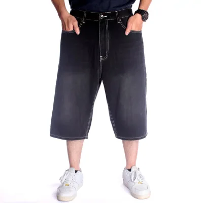 クロップドパンツ メンズ 7分丈 ウォッシュ加工 ヒップホップ デニム カジュアル ストリート