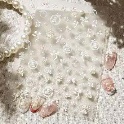 ネイルパーツ シール ネイルシール リボン 張るだけ ネイルチップ ネイルアート ジェルネイルシール デコパーツ ハンドメイド スマホケース 貼るだけ