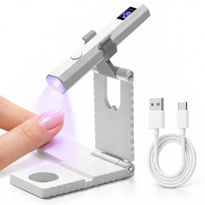 YIGEEGOOD ネイルライト UV LED ペン型 スタンド付き 充電式 ジェルネイル仮硬化 20秒 60秒タイマー