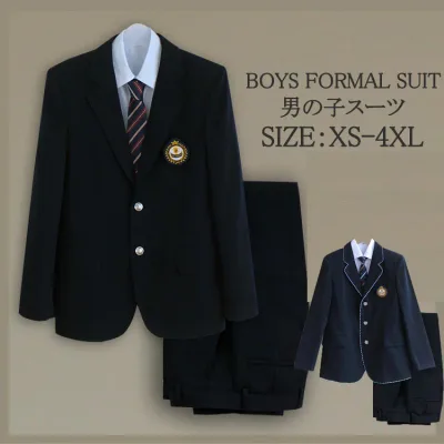 男子高生 男の子スーツ 上下セット 卒業式 入学式 ブレザー スクール制服 スーツジャケット 5点セット 男子高校生 制服 学生服 フォーマル 入学 文化祭 スクール 男子中学生