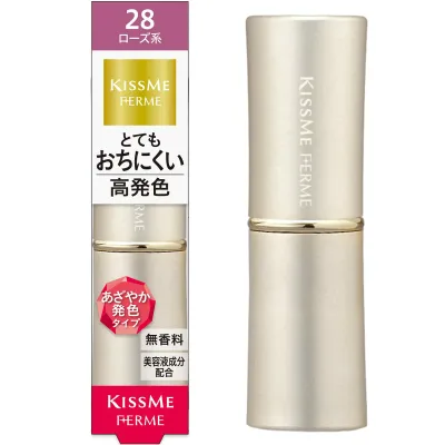 Kiss Me FERME(キスミーフェルム) プルーフシャイニールージュ 28 きらめくローズ 3.8g 見たまま鮮やか発色 落ちにくい高発色ルージュ