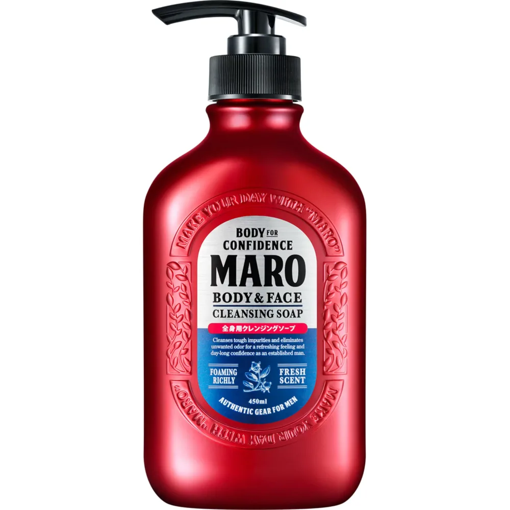MARO(マーロ) 全身用 ボディソープ メンズ 顔も洗える 450ml ハーブシトラスの香り 本体
