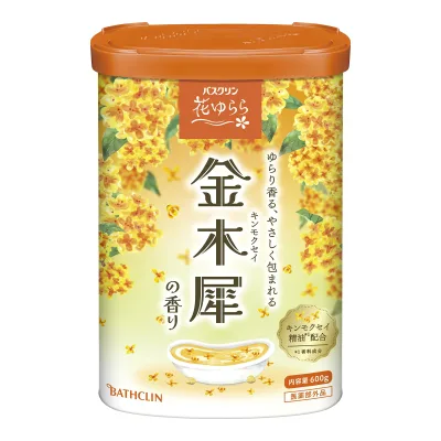 バスクリン【薬用入浴剤】花ゆらら 金木犀の香り 粉末入浴剤 600g(約20回分)