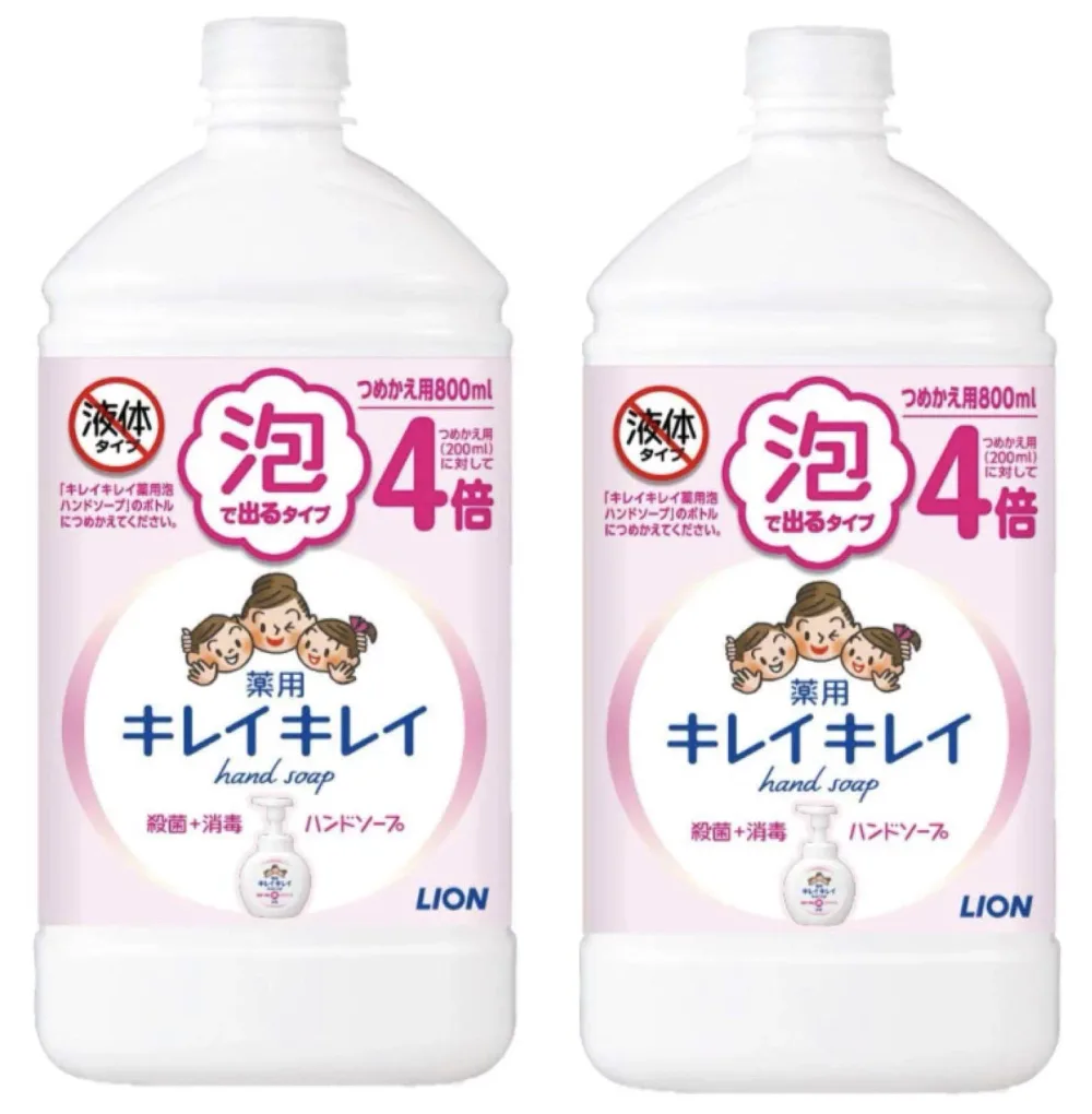キレイキレイ 薬用泡ハンドソープ つめかえ用特大サイズ シトラスフルーティ 800ミリリットル (x 2)