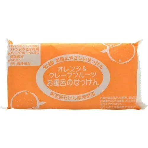 七色 お風呂のせっけん(無添加石けん素地使用) 100g×3個入り オレンジ&グレープフルーツ