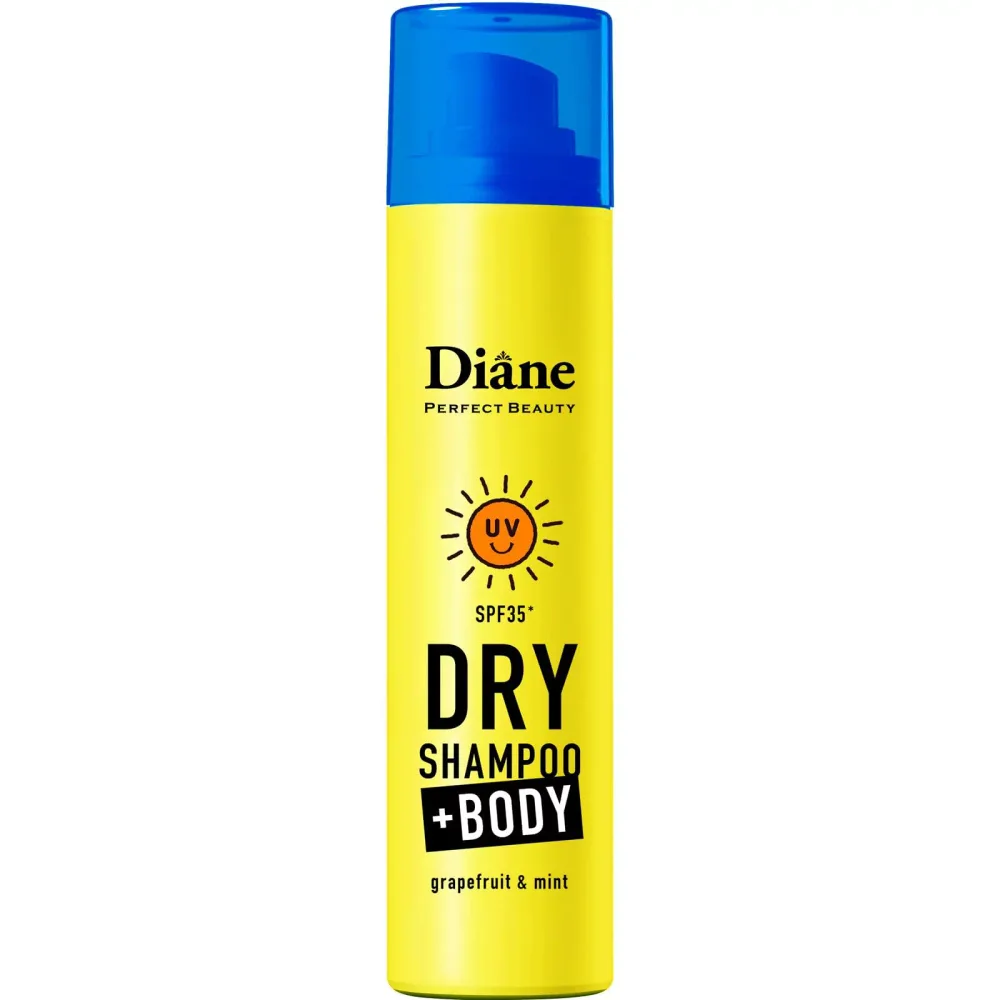 Diane(ダイアン) デオドラントスプレー ボディ用 ドライシャンプー UVケアグレープフルーツ&ペパーミントの香り 95g +BODY プラスボディ 制汗 スプレー