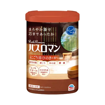 【医薬部外品】バスロマン 入浴剤 にごり浴 ヒノキの香り 600g