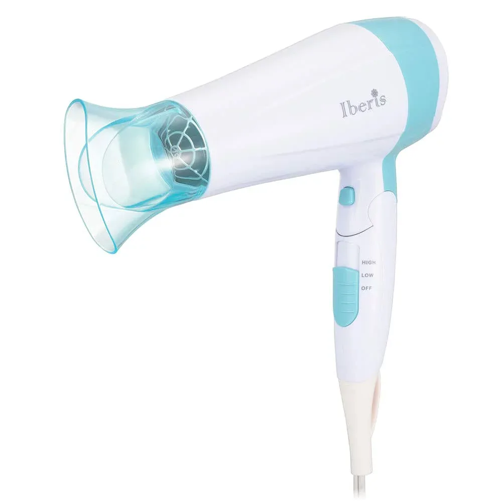 Ohm (OHM) Iberis Hair Dryer Ion Folding Travel Hot Air Cold Air Hair Friendly 74°C Thermostat with Safety Device White Ohm Electric HB-HIHD806C 00-5875