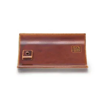 日本香堂 縁香皿 飴釉色 75015【送料無料】 メール便対応商品