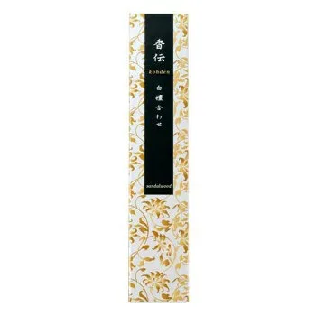 日本香堂 香伝 白檀合わせ スティック40本入 香立付 38653【送料無料】 メール便対応商品