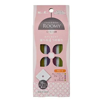 日本香堂 ROOMY Clean&Relax フルーツ アソート16本入 37171【送料無料】 メール便対応商品