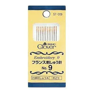 フランス刺しゅう針 No.9 57-009【送料無料】 メール便対応商品