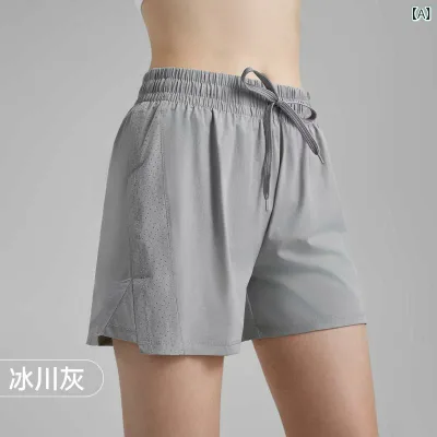 レディース ショートパンツ 薄手 メッシュ 透気 接触冷感 防走光 フェイクツーピース 伸縮性 化繊混紡 ナイロン 90% 夏 春 秋 ランニング フィットネス ヨガ グレー 白 緑 赤 ブラック 軽量 通気性 速乾 運動 女性用 普段使い アクティブ