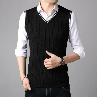 ニットベスト メンズ Vネック カジュアル スポーティー 秋服 学生服 男性用 ベスト トップス 男性服 おしゃれ かっこいい 普段使い ビジネス オフィス 通勤 通学 紳士服 ビジネスウェア フォーマルウェア スマートカジュアル きれいめ ファッション