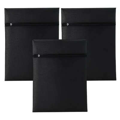 ZTFT 洗濯ネット 3枚 40cm×50cm 細かいメッシュ 洗濯袋 洗濯ネット 中 型崩れ防止 絡み防止 衣類損傷防止 旅行 出張時の衣類の仕分けや 衣類保護(黒)