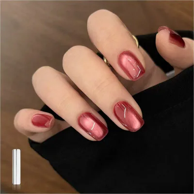 GAOY マグネットネイル ジェルネイル レッド 16ml マグネットジェル 微粒子 UV・LED対応(3091 ワインレッド)