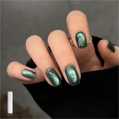 GAOY マグネットネイル ジェルネイル 緑 16ml マグネットジェル 微粒子 UV・LED対応(3152 ダークエメラルド)