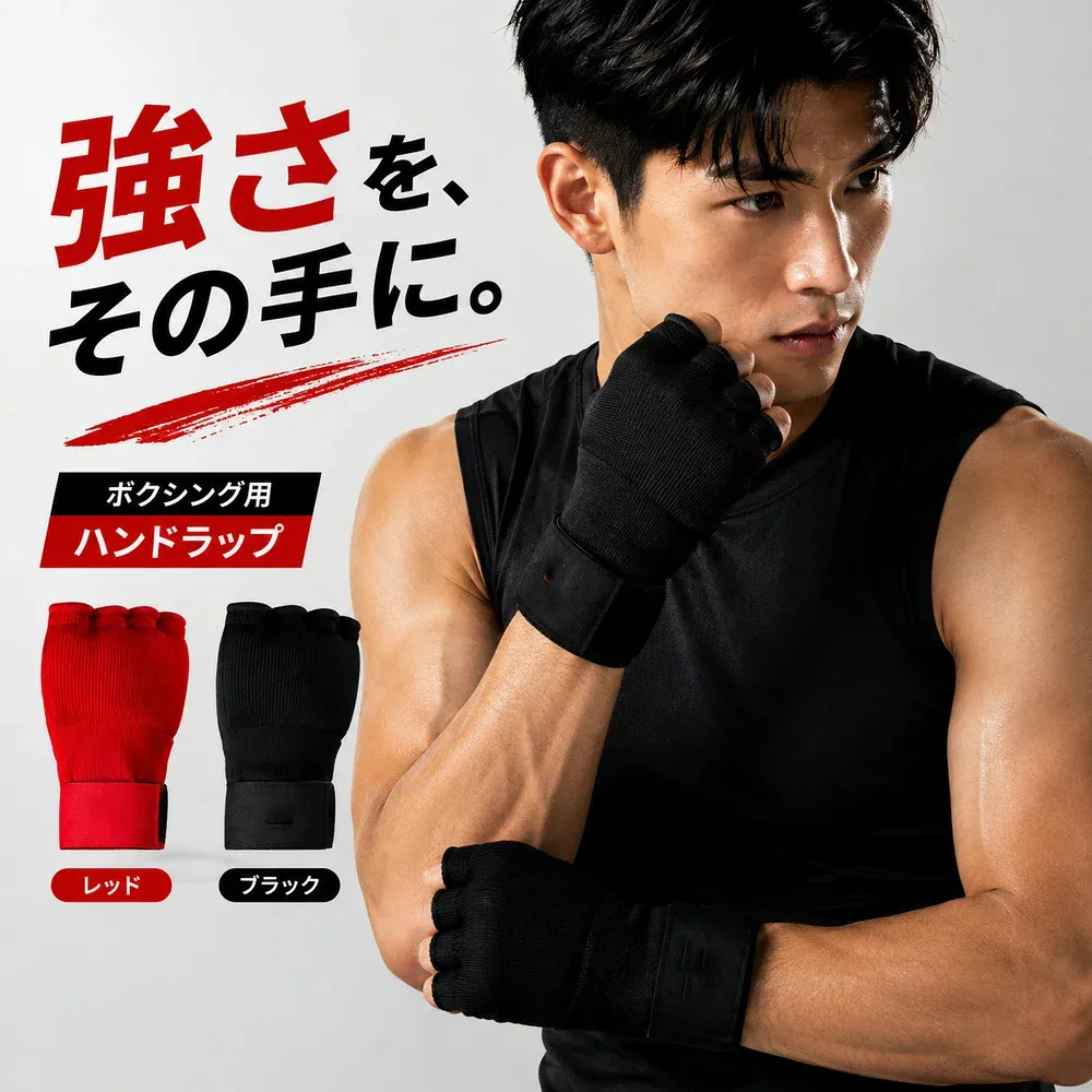 【カラー:レッド】 バンテージ マジックテープ ボクシング グローブ パンチンググローブ 通気性 キックボクシング トレーニンググローブ パンチンググローブ インナーグローブ 総合 格闘技グローブ サンドバッグ 空手 ミット ストレス発散 運動不足 子供 男女兼用