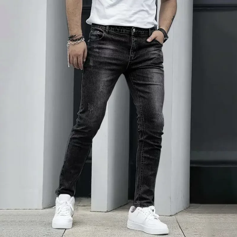 ジーンズ メンズ ジーパン デニムパンツ ストレッチ ストレート 薄手 カジュアル ブラック グレー ブルー 紺 S M L XL 2XL