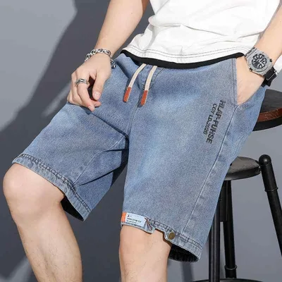 デニム メンズ ハーフパンツ ワイド バギーパンツ ウォッシュ加工 5分丈 7分丈 ゆったり ジーパン ズボン ボトムス カジュアル 春夏
