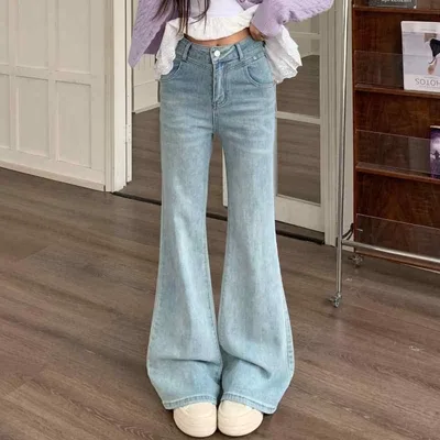ジーンズ レディース 大きいサイズ ゆったり ストレート デニムパンツ ハイウエスト 美脚 ジーパン カジュアル 普段使い 韓国